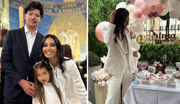 Le foto della comunione a Roma della nipotina di Elisabetta Gregoraci